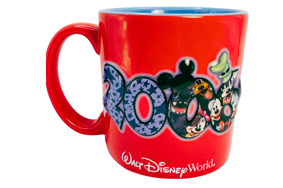 Back view of Walt Disney World 2006 3D embossed mug