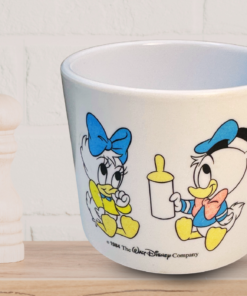 1984 Disney Babies Mug styled on kitchen counter with retro charm