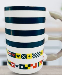 Disney Mickey Nautical Anchor Mug styled in a coastal kitchen setting