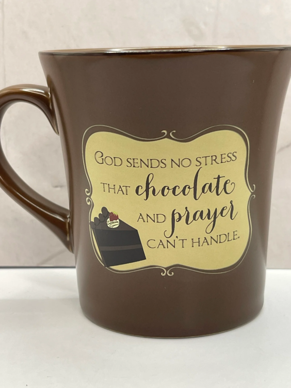 The No Stress Chocolate Prayer Mug is your companion for those moments when you need a little comfort. It’s the perfect #cupofmood for chocolate lovers!