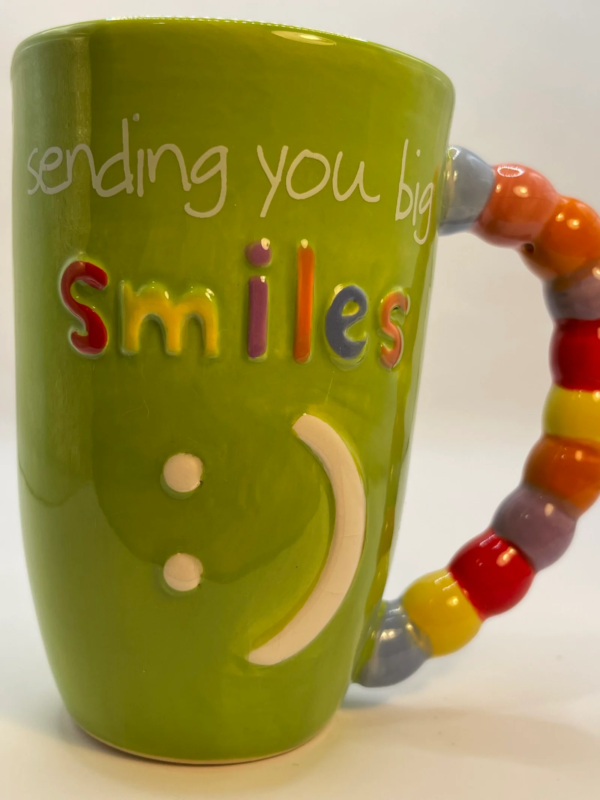 
Brighten someone’s day or your own with the Sending You Big Smiles Mug. It’s  the perfect #cupofmood created by renowned artist and author Sandra Magsamen.