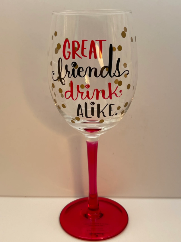 Celebrate your inner circle in style with the Funny Friends Wine Glass Gift. It’s the perfect #cupofmood and a charming and cheeky way to toast.