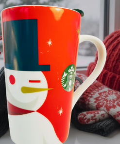 Starbucks 2012 Holiday Snowman Mug winter scene