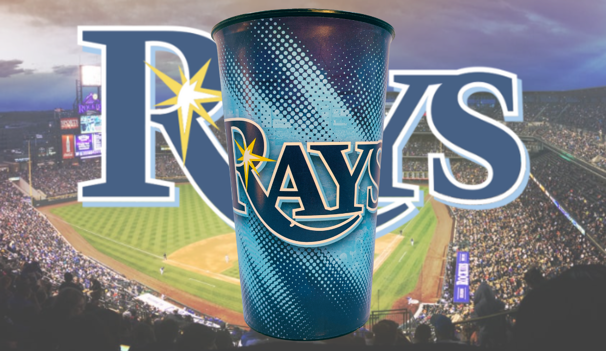 Tampa Bay Rays stadium cup baseball stadium background fan experience drinkware