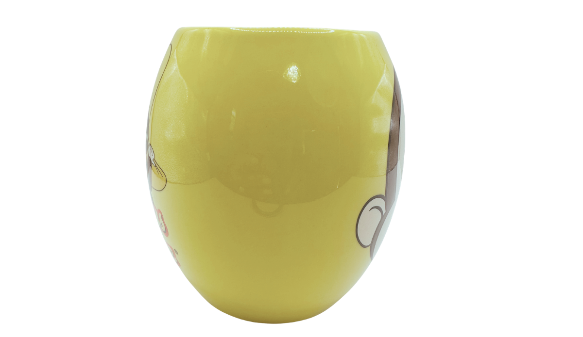 Curious George Yellow Oval Mug side profile oval shape