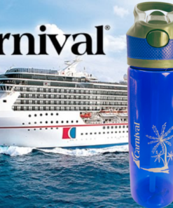 Carnival Cruise Line blue water bottle cruise ship travel souvenir drinkware