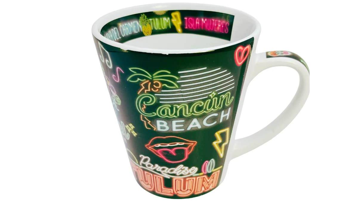
The Mexico Neon Riviera Maya Souvenir Mug is a bold #cupofmood that captures the electric energy of Mexico’s most iconic coastal destinations.