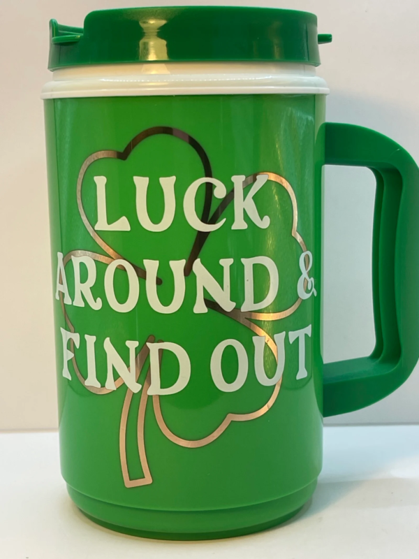 The Luck Around Find Out Shamrock Mug is the perfect #cupofmood, because it brings playful, fearless humor to the moment before the first sip even happens. This Kitchen & Dining favorite adds personality to everyday drinkware, so your coffee break feels bold and well-timed.