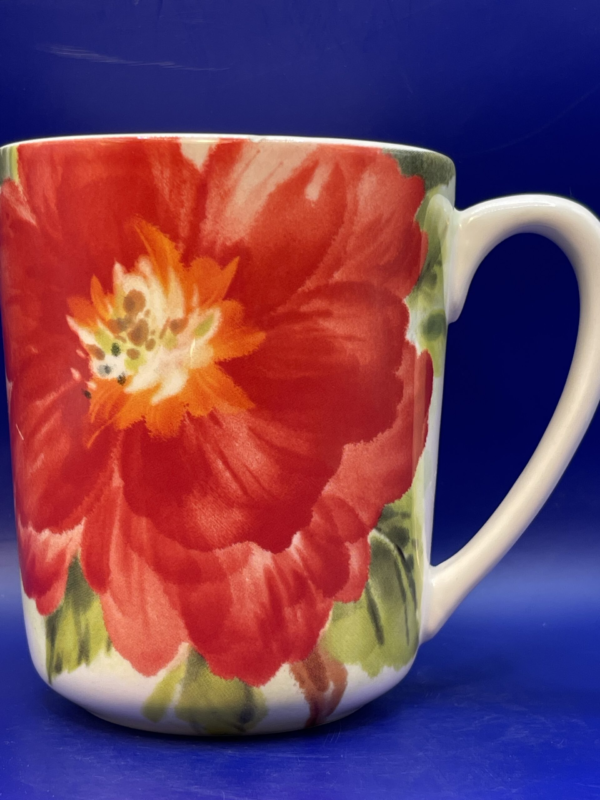 With its delicate hand-painted flowers and durable ironstone construction. This mug is designed for coffee lovers who appreciate both style and substance.