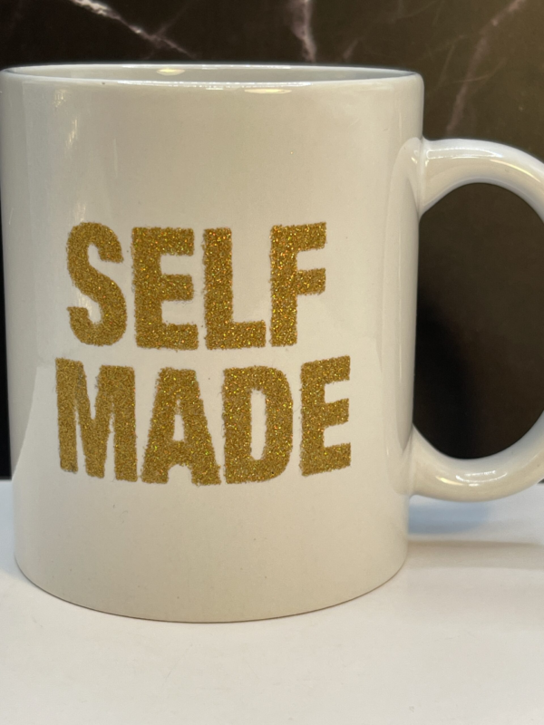 Success tastes even better in the Self Made Glitter Mug!  It’s the perfect #cupofmood to start every morning with a little extra motivation!

Indeed, this 8-ounce white ceramic mug is the ultimate power statement for entrepreneurs, hustlers, and go-getters.