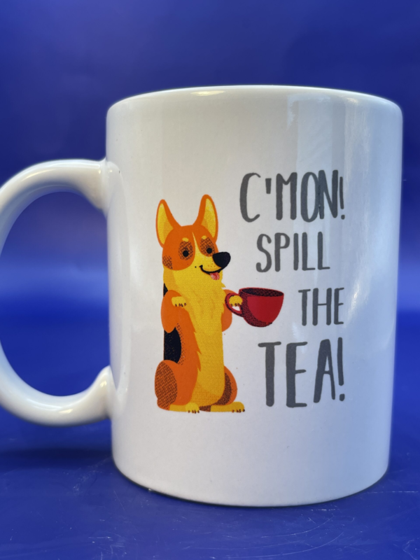 Indeed, this 10-ounce white ceramic mug is perfect for those who appreciate a good cuppa with a side of humor.