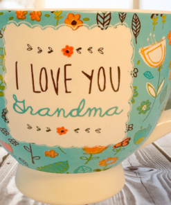 I Love You Grandma mug on wooden table cozy kitchen setting