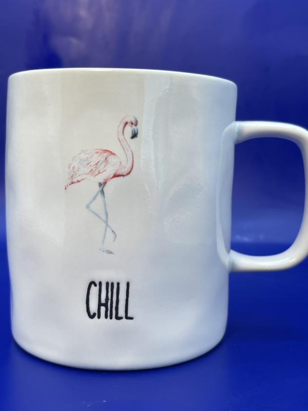 Introducing the Pink Flamingo Chill Mug! It’s the perfect #cupofmood with a blend of tropical charm and laid-back vibes!
Indeed, part of the Flamingo Collection, this is a delightful 18-ounce white ceramic mug. It’s designed to elevate your relaxation moments with a touch of whimsy.