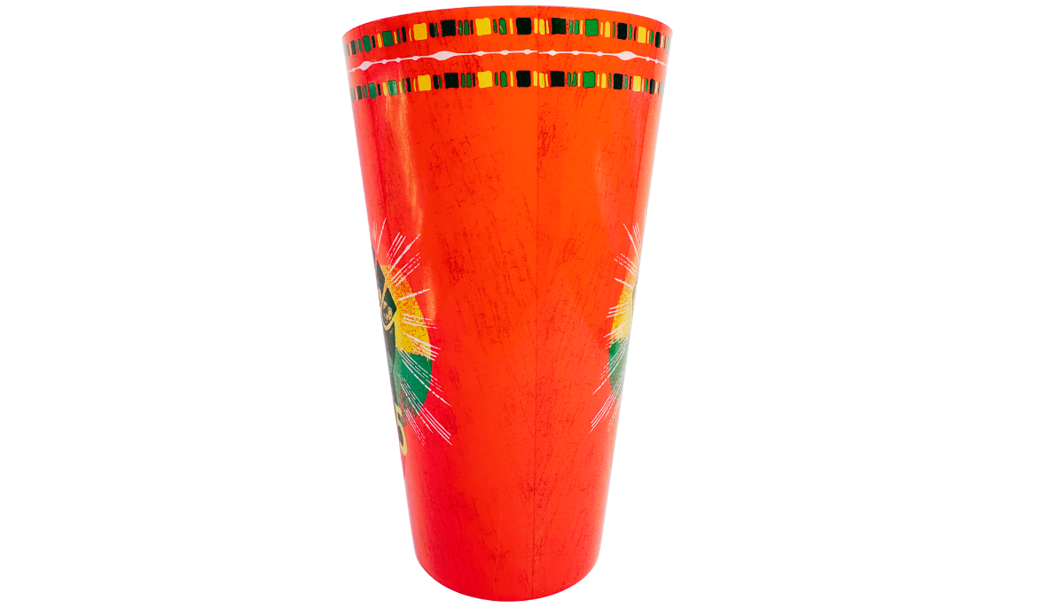 1865 Juneteenth red acrylic tumbler with wraparound commemorative graphics