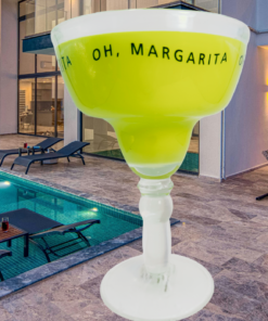 oh margarita lime green acrylic margarita glass poolside outdoor entertaining setting
