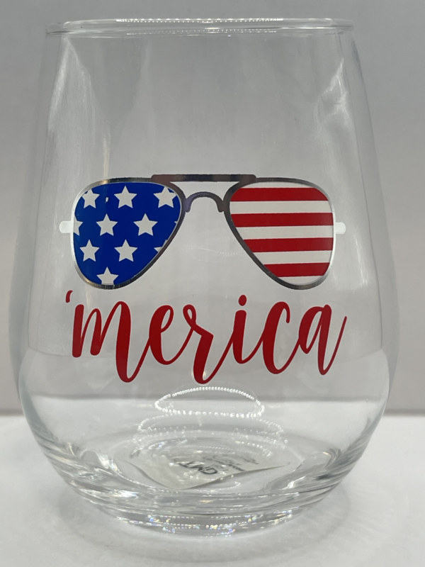 The America Sunglasses Stemless Wine Glass is the perfect #cupofmoodhere to make your red, white, and wine moments a whole lot cooler!