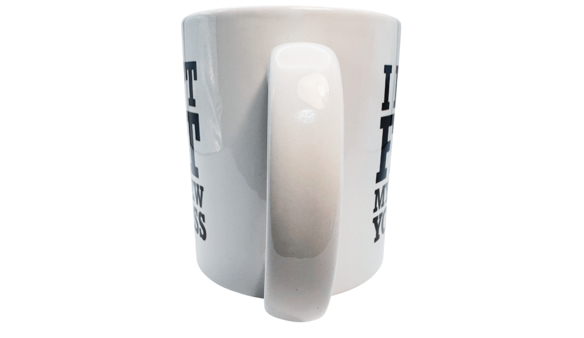 I Didn't Fart Funny Mug showing handle and side profile
