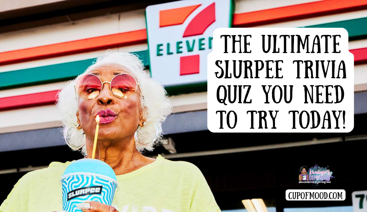 Woman enjoying a Slurpee outside 7 Eleven featured in The Final Sip section