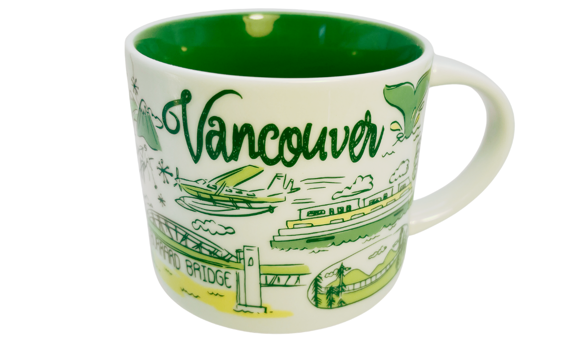 Starbucks Vancouver Been There Series Mug green interior