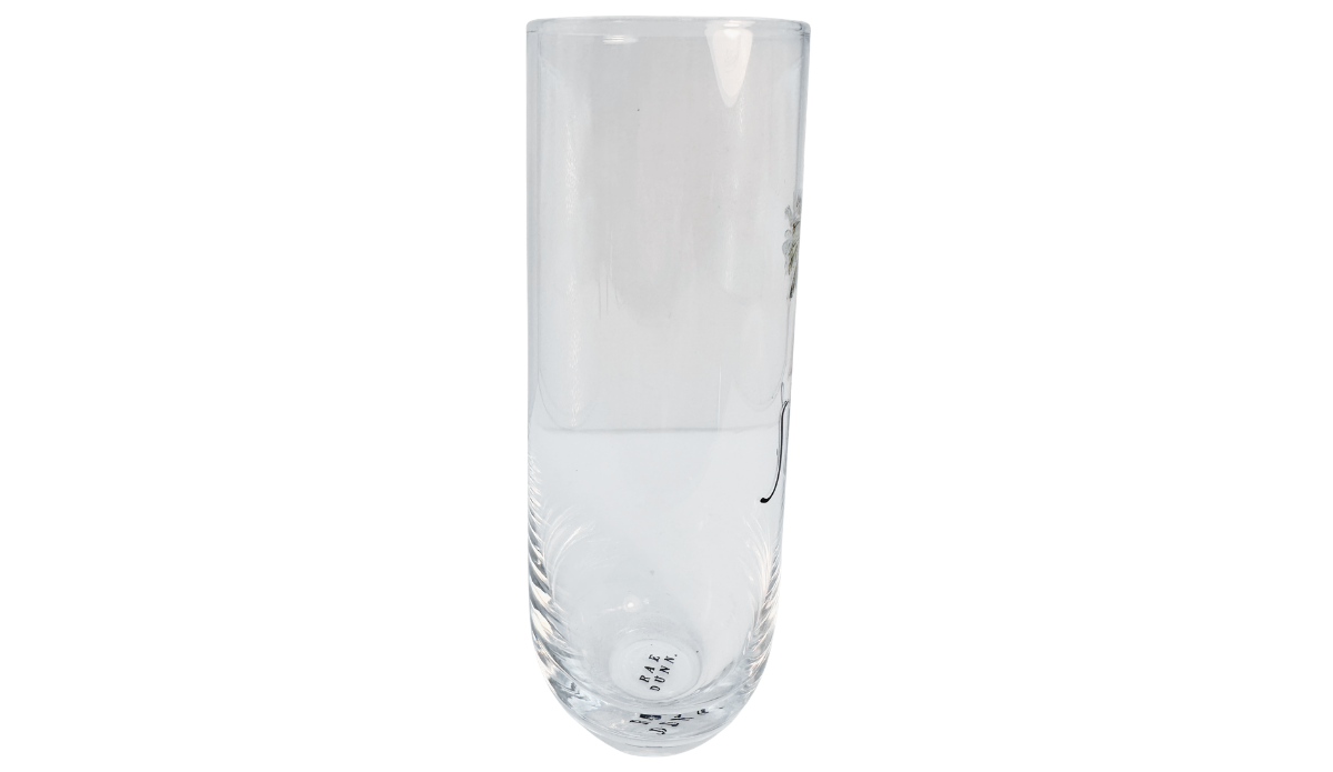 Side profile of Rae Dunn SIP champagne flute