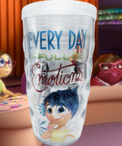 Disney Pixar Inside Out Tervis Tumbler displayed with emotions inside Headquarters