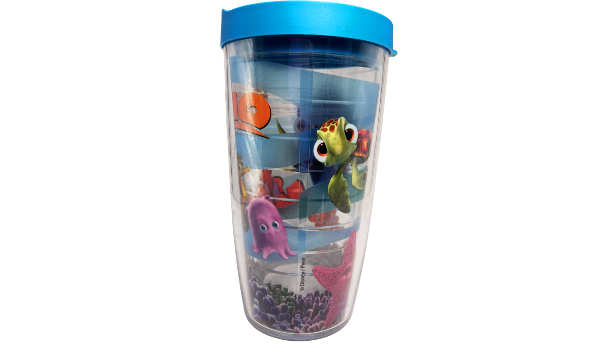Disney Finding Nemo Tervis Tumbler with Squirt Pearl and wraparound ocean artwork