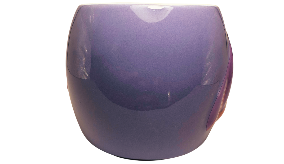 Disney Eeyore Tsum Tsum Mug side view showing rounded lavender body