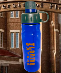 University of Florida Water Bottle displayed at a University of Florida campus entrance