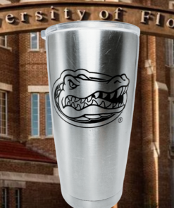 YETI Florida Gators Tumbler displayed at a University of Florida campus entrance
