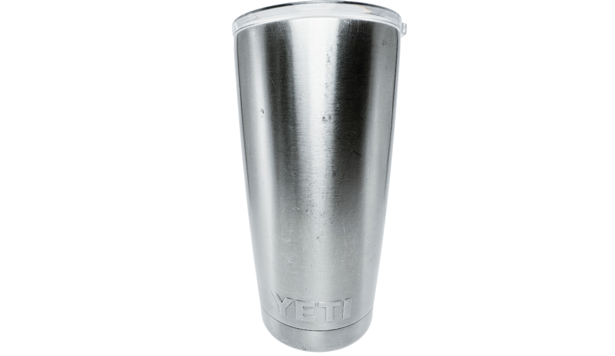 YETI Florida Gators Tumbler back view with embossed YETI branding near the base