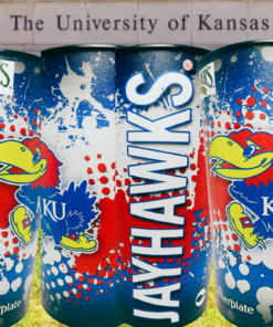 Kansas Jayhawks McAlister's Stadium Cup lifestyle scene showing multiple wraparound views at University of Kansas