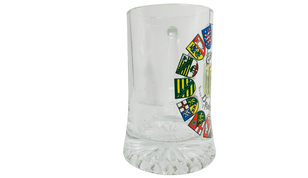 Germany Coat of Arms Mug middle view showing colorful German state crest artwork